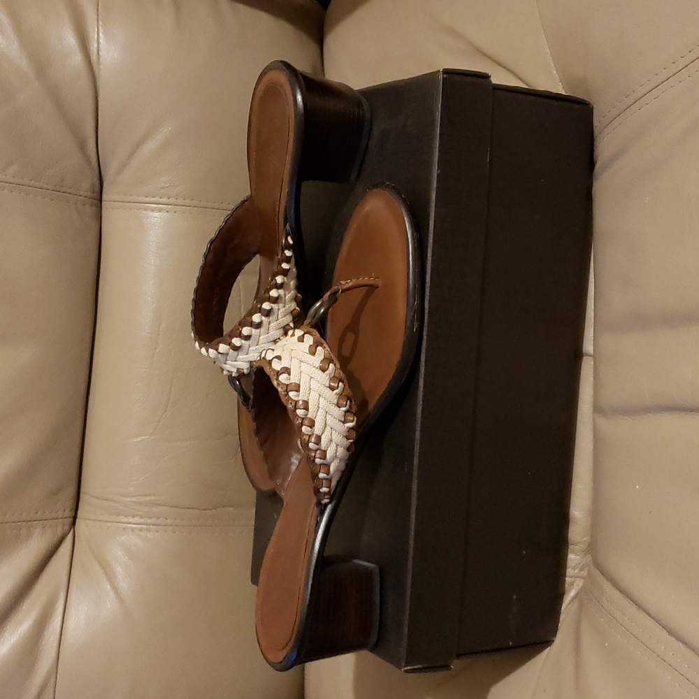 Ladies Shoes Cole Haan Brown leather thongs